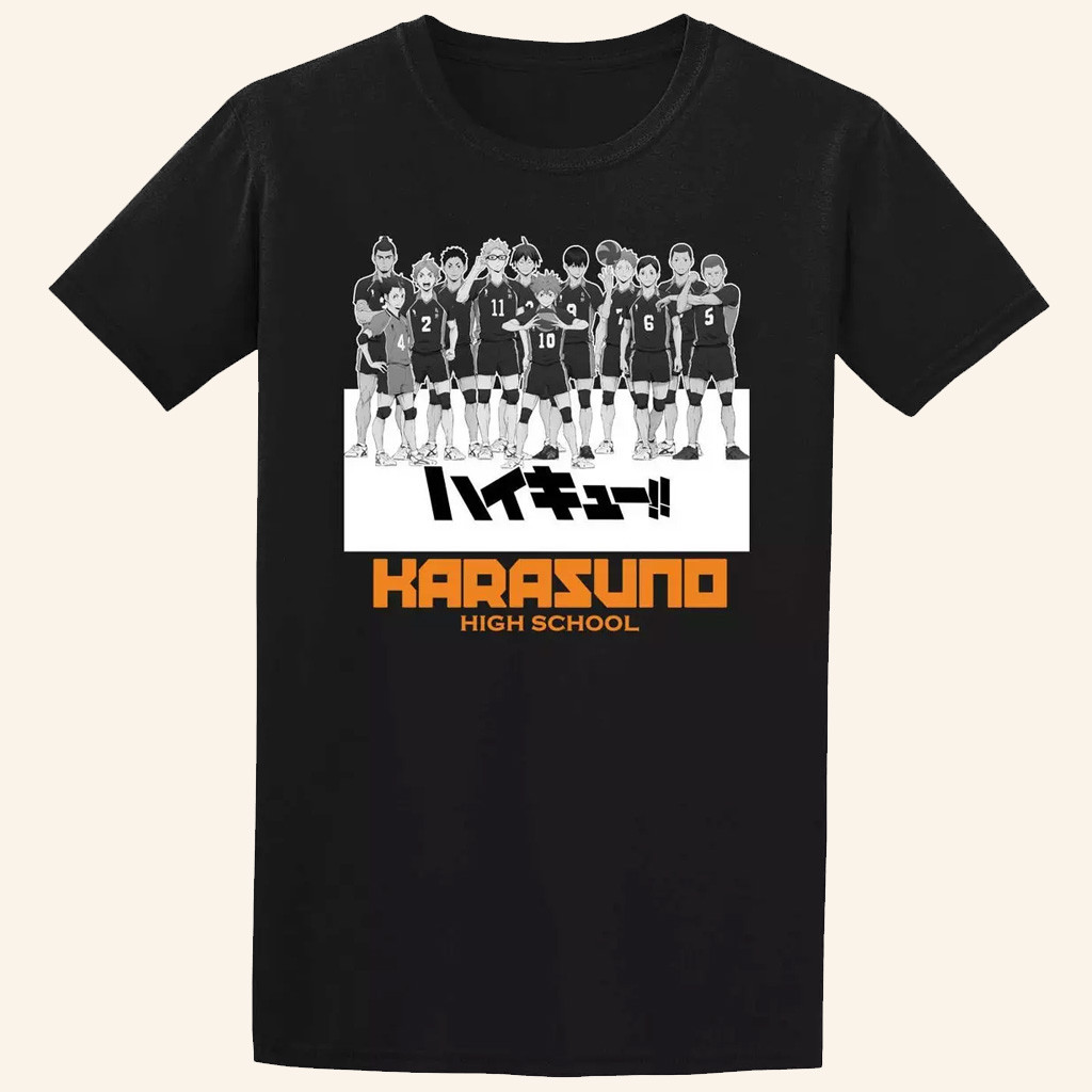 Haikyuu Merch Karasuno High School Team T-Shirt Best Gift For Manga Lovers
