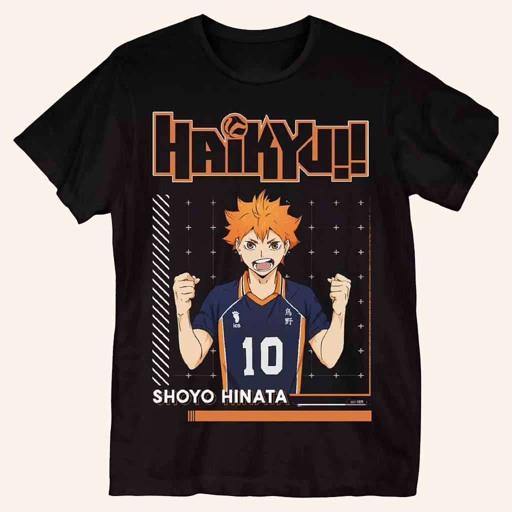 Haikyuu Merch Shoyo Hinata Black T-Shirt Best Gifts For Manga Lovers