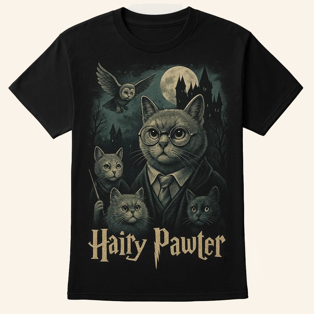 Hairy Pawter Funny Cat Wizards Harry Potter Shirt Halloween Gifts For Friends Hairy Pawter Funny Cat Wizards Harry Potter Shirt Halloween Gifts For Friends