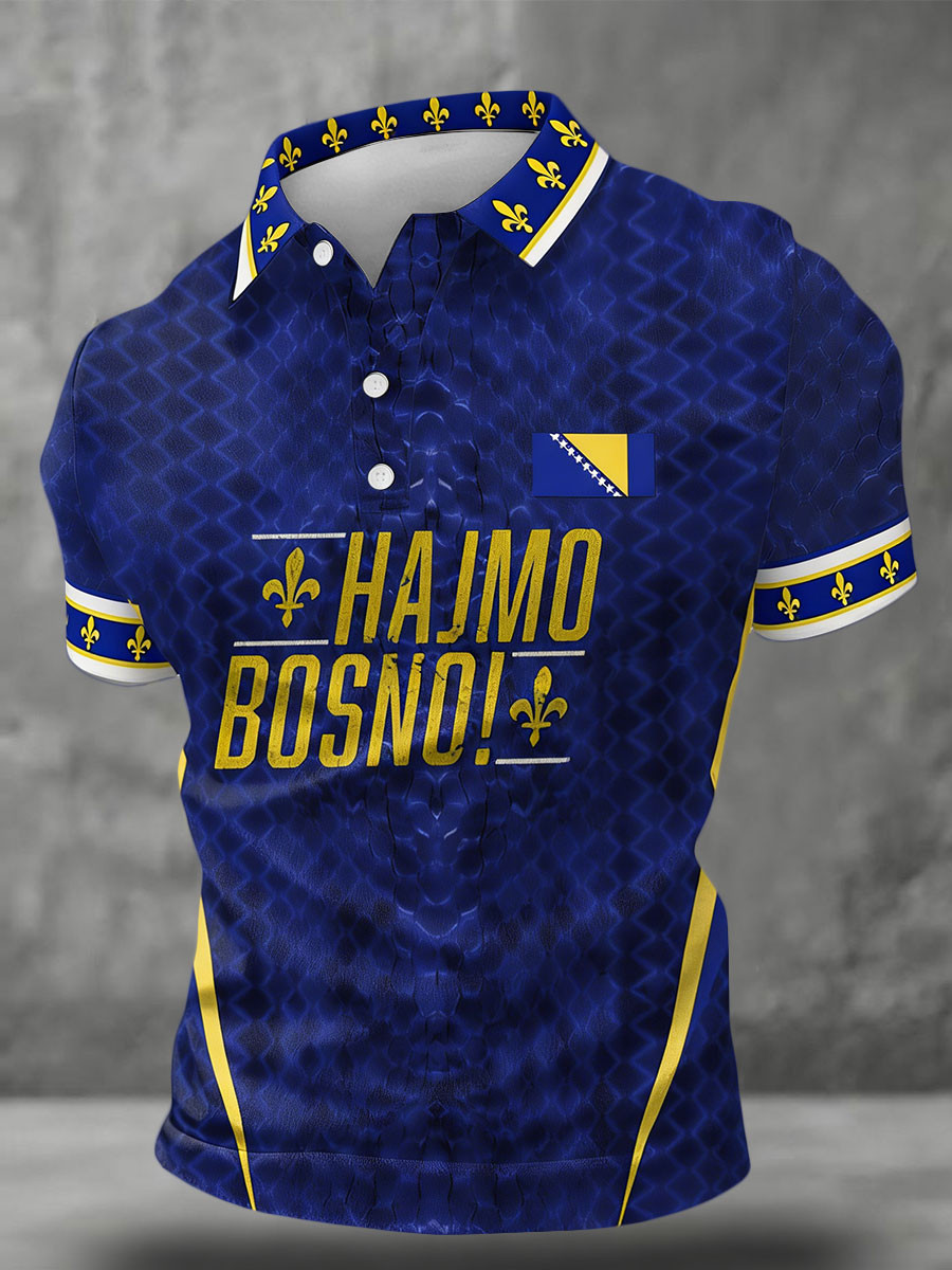 Hajmo Bosnia Polo Shirt Fifa World Cup 2026 Bosnia Flag Clothing Gift For Sports Lover