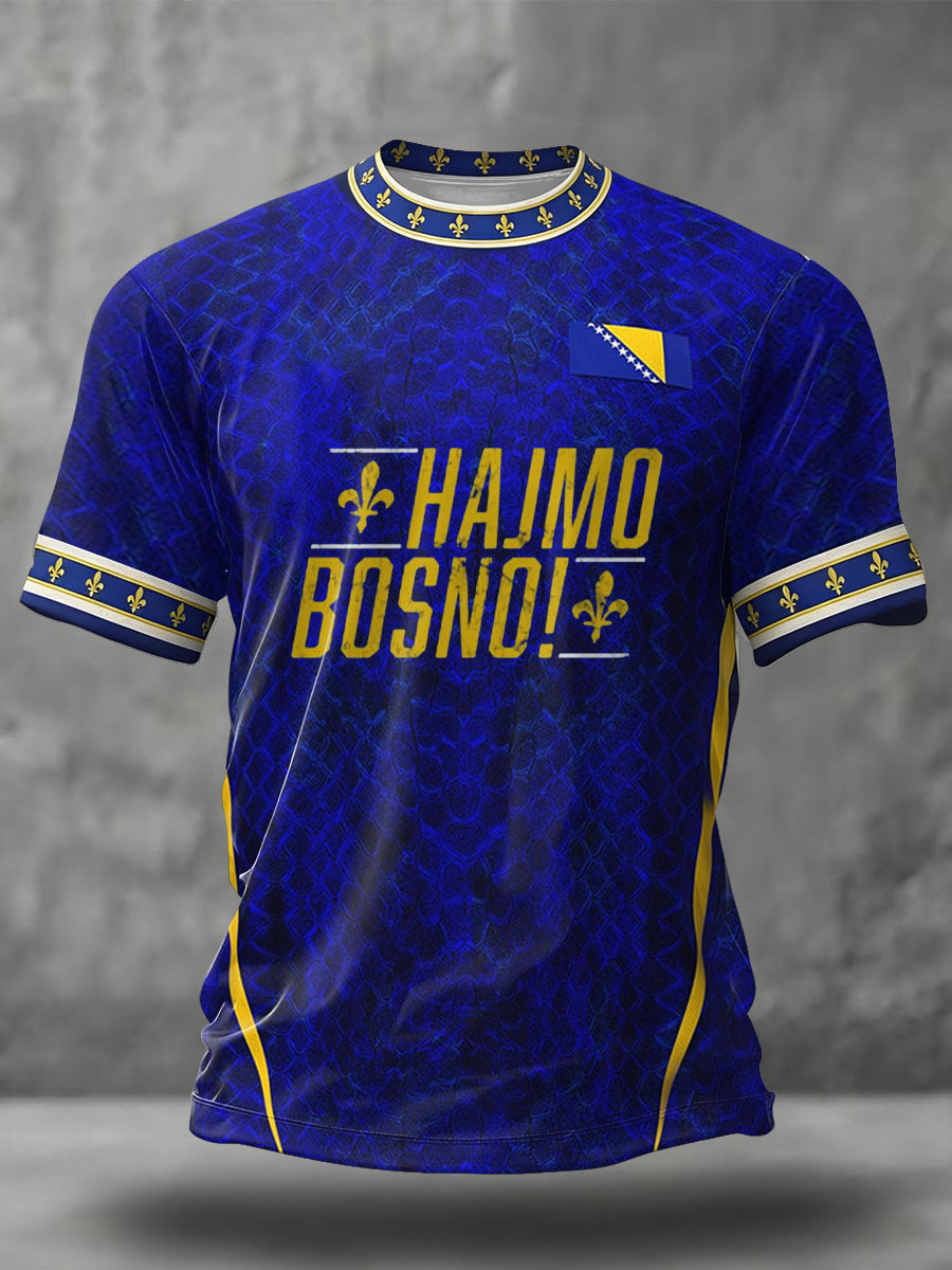 Hajmo Bosno Bosnia Flag T-Shirt FIFA World Cup 2026 Clothing Gift For Bosnia Fans
