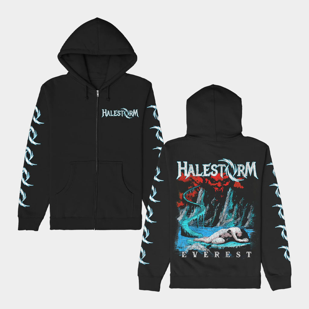 Halestorm Merch Everest Zip Up Hoodie Halestorm Hoodie Gifts For Rock Band Fans-1