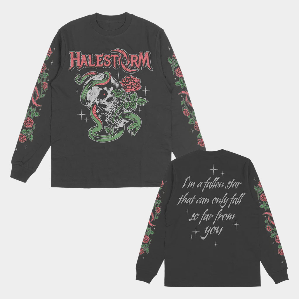 Halestorm Rocks Merch Fallen Star Long Sleeve T-Shirt Halestorm Shirt Gifts For Rock Lovers