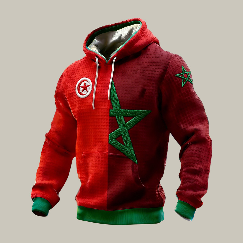 Half Tunisia And Half Morocco Binational Hoodie FIFA World Cup 2026 Apparel Fan Gear