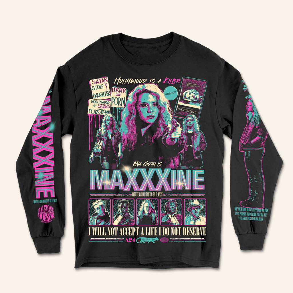 Halftone Horror Merch Maxxxine Long Sleeve T-Shirt Christmas Ideas For Wife Halftone Horror Merch Maxxxine Long Sleeve T-Shirt Christmas Ideas For Wife