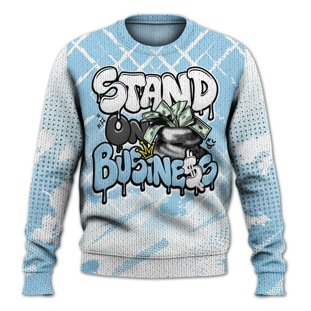 Halftone Stand Business Dripping Knitted Sweater Dad Birthday Gifts