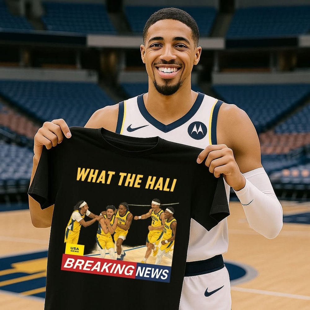 Hali Tyrese Haliburton Celebration T-Shirt Indiana Pacers Basketball Merch Best Gifts For Basketball Fans