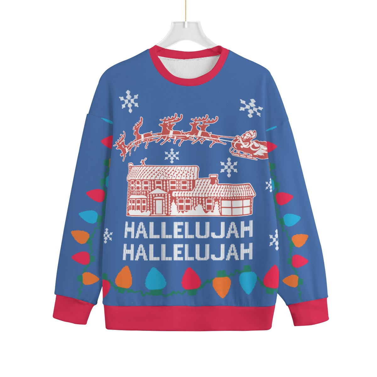 Hallelujah Christmas Vacation Men Big And Tall Christmas Sweater Cozy Christmas Sweater for Holiday Season