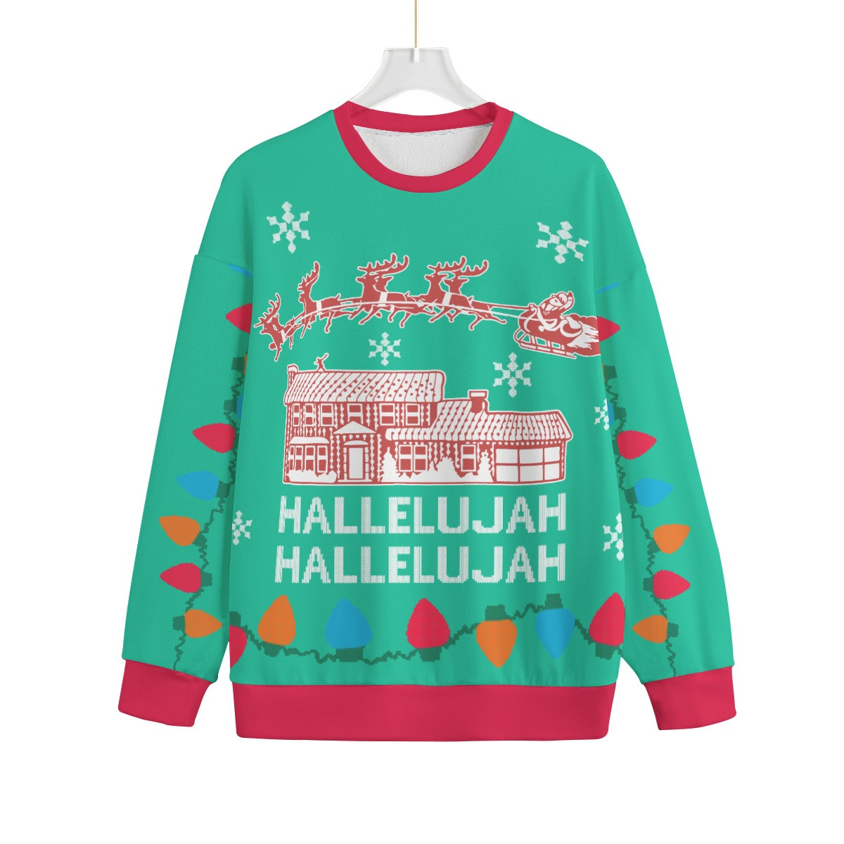 Hallelujah Christmas Vacation Plus Size Ugly Christmas Sweater Cute Christmas Sweatshirt for Holiday Spirit