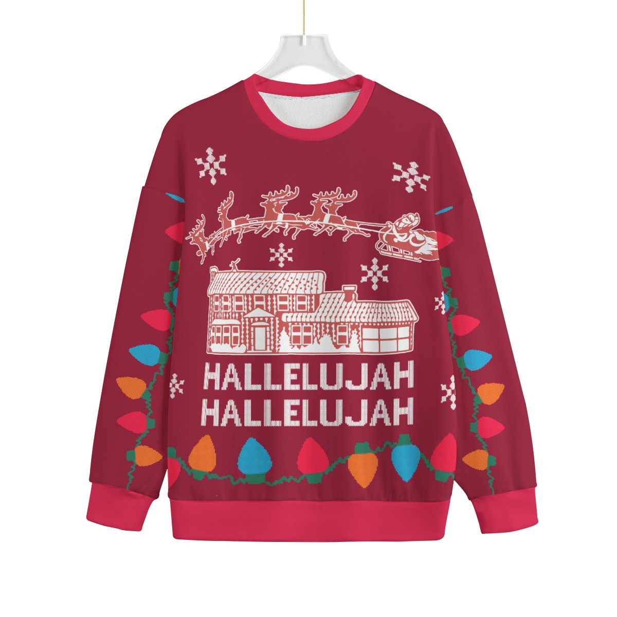 Hallelujah Griswold House Womens Plus Size Ugly Christmas Sweater Perfect Holiday Gift Merch for Sweater Lovers