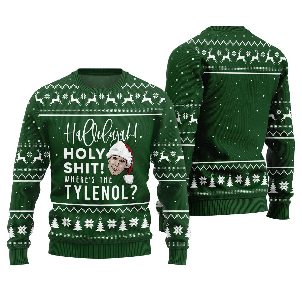 Hallelujah Where The Tylenol Christmas Vacation Sweater Comfortable Holiday Sweater for Chilly Nights