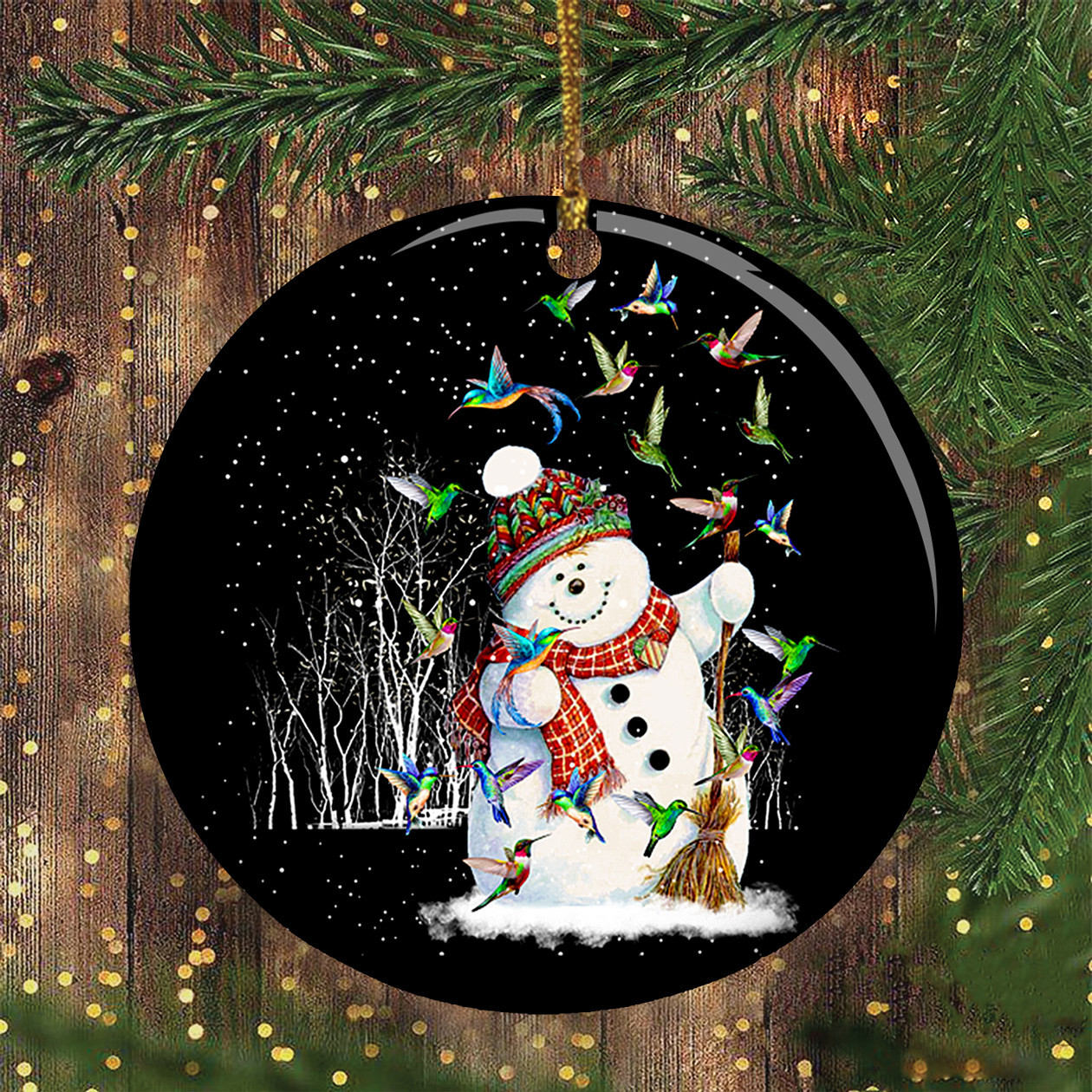 Hallmark 2024 Snowman Ornament Hummingbird Ornament Cute Christmas Ornament For Tree Hanging