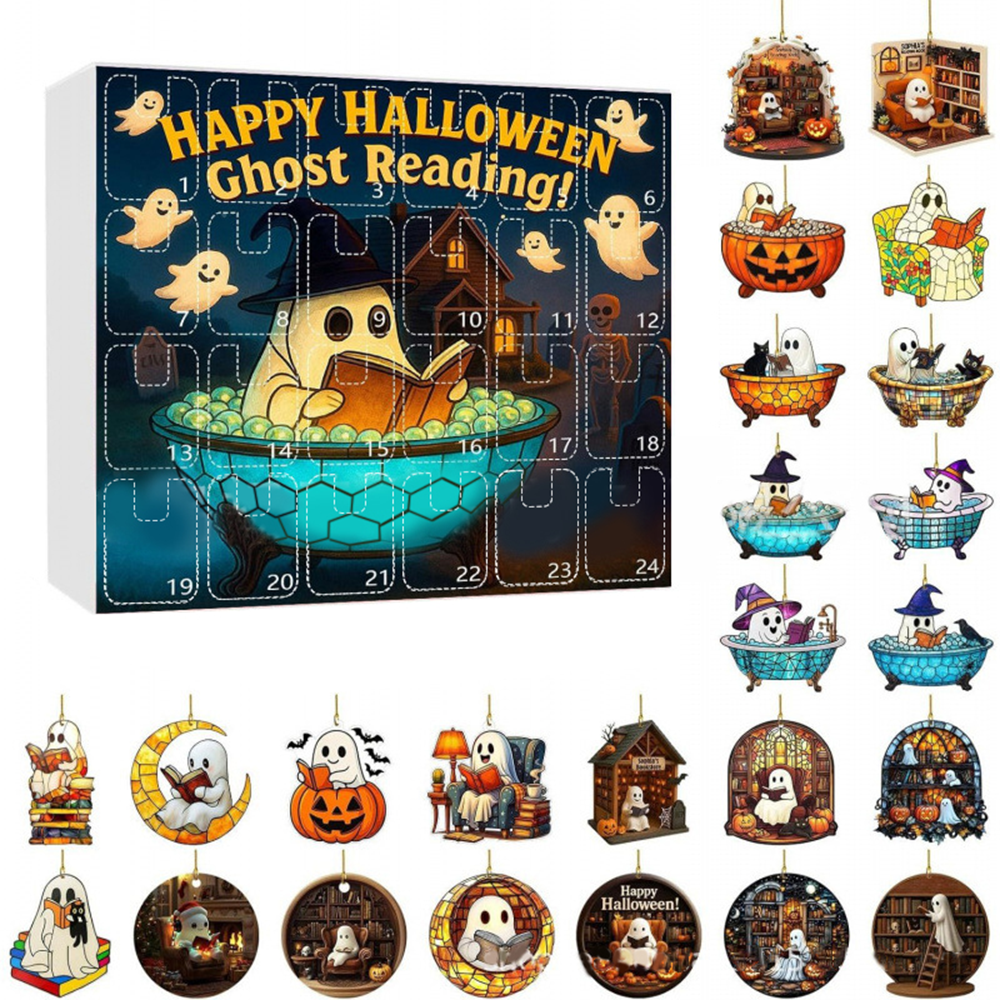 Halloween Advent Calendar With Ghost Ornaments 24 Days Of Festive Fun Secret Santa Gifts