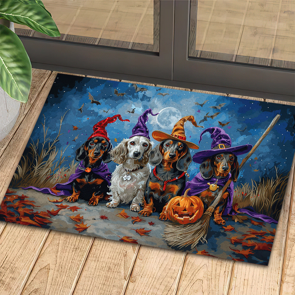 Halloween Dachshund Dog Doormat Ready To Bewitch Doormat For Home Decor Housewarming Gift Welcome Mat Gift For Dog Lovers