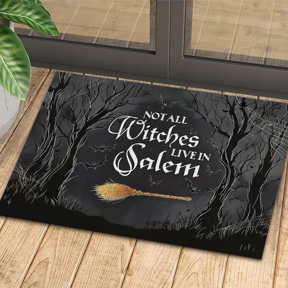 Halloween Dog Doormat Not All Witches Live In Salem Doormat For Home Decor Housewarming Gift Welcome Mat Gift For Witches Lovers