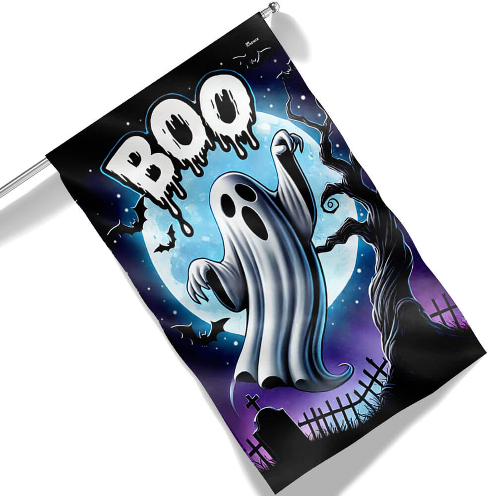 Halloween Ghost Boo Spooky Flag