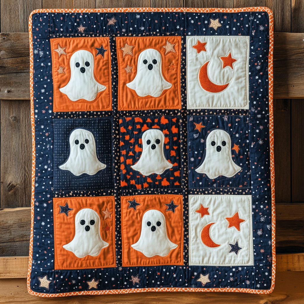 Halloween Ghosts Quilt Blanket Bed Decor Cute Design Cozy Holiday Gifts For Mom