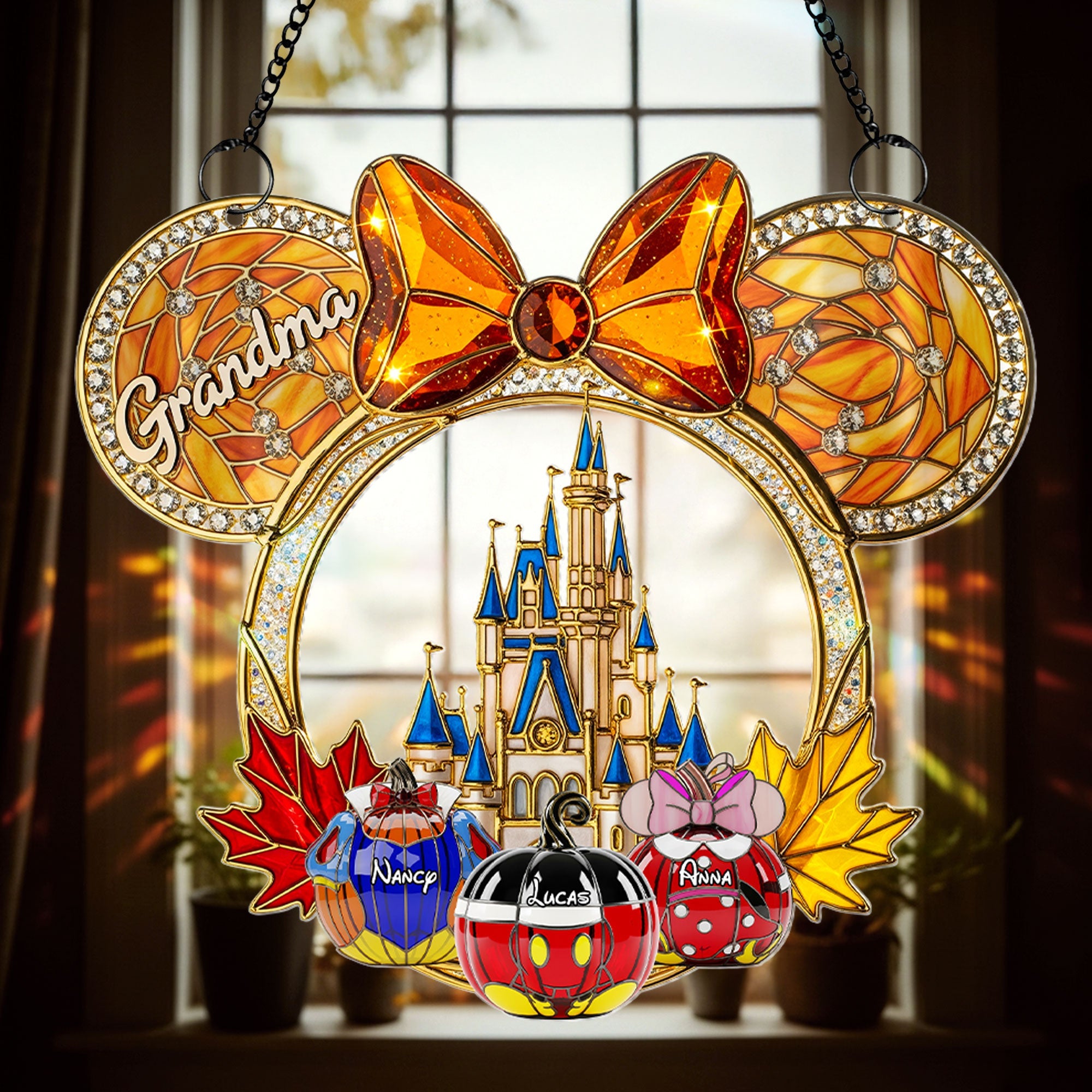 Halloween Grandma Suncatcher Ornament - Personalized Gifts For Grandma - Funny Christmas Ornament Gift Halloween Grandma Suncatcher Ornament - Personalized Gifts For Grandma - Funny Christmas Ornament Gift