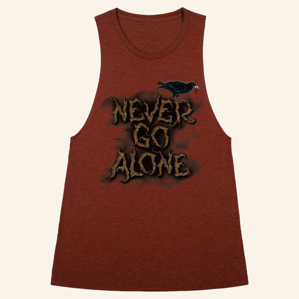 Halloween Horror Nights 2025 Merch Never Go Alone Adult Tank Top HHN Merchandise Gift For Dad Halloween Horror Nights 2025 Merch Never Go Alone Adult Tank Top HHN Merchandise Gift For Dad