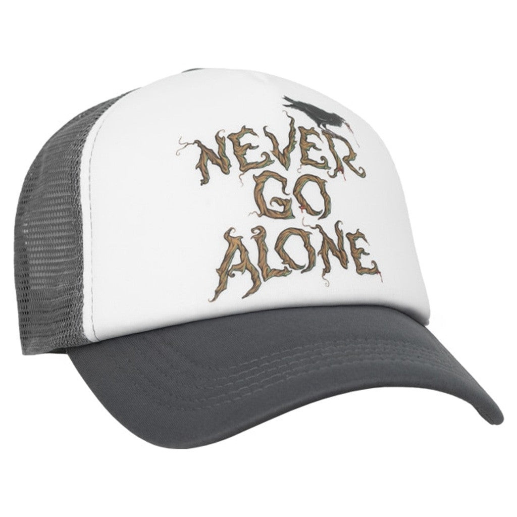 Halloween Horror Nights 2025 Merch Never Go Alone Trucker Hat HHN Merchandise Gift For Dad Halloween Horror Nights 2025 Merch Never Go Alone Trucker Hat HHN Merchandise Gift For Dad