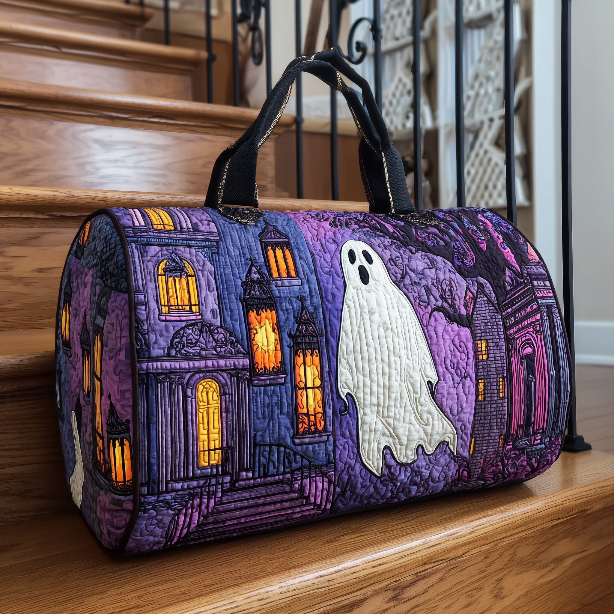 Halloween Little Ghost Quilted Duffle Bag Spring Gift Idea