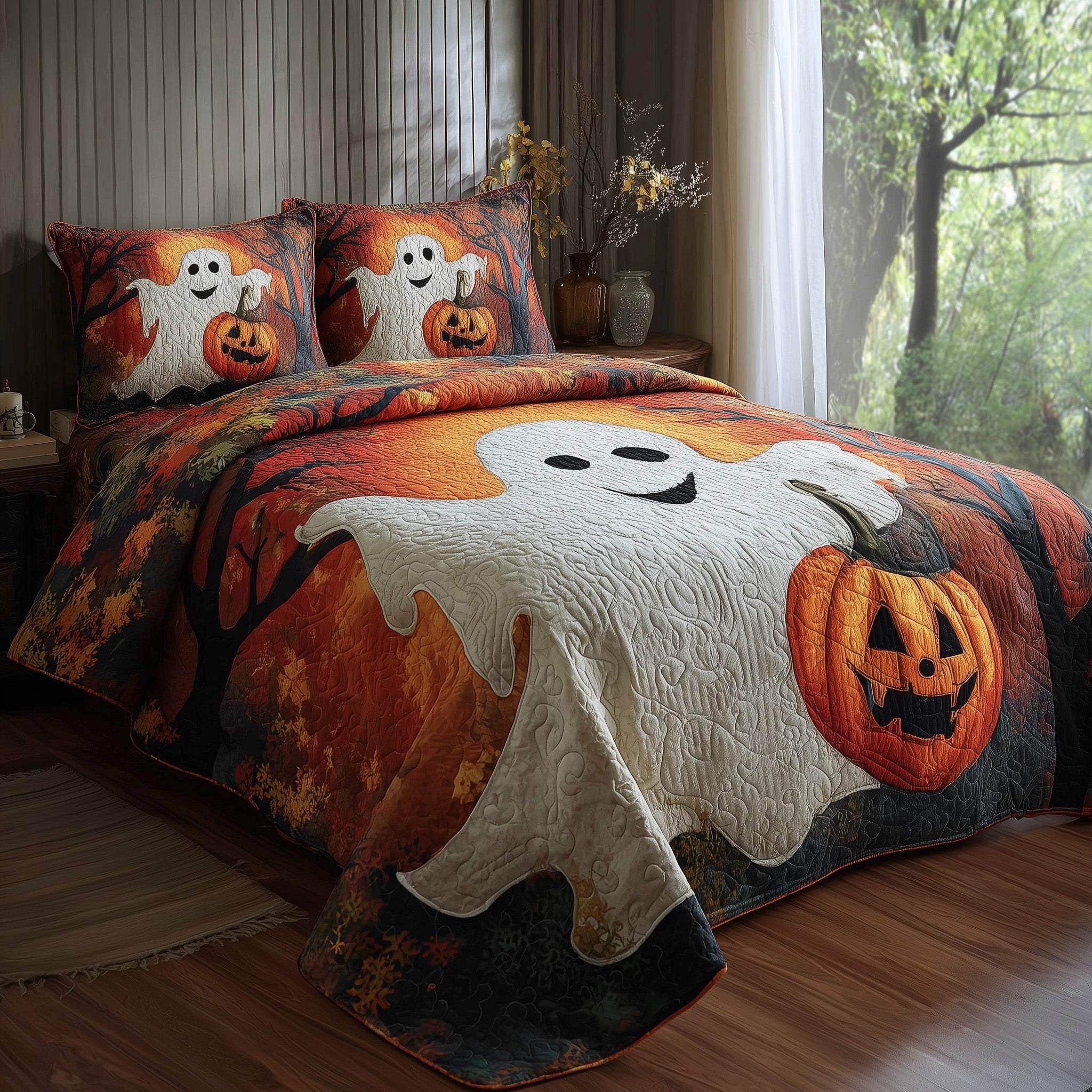 Halloween Night Quilted Bedding Set Ultimate Comfort