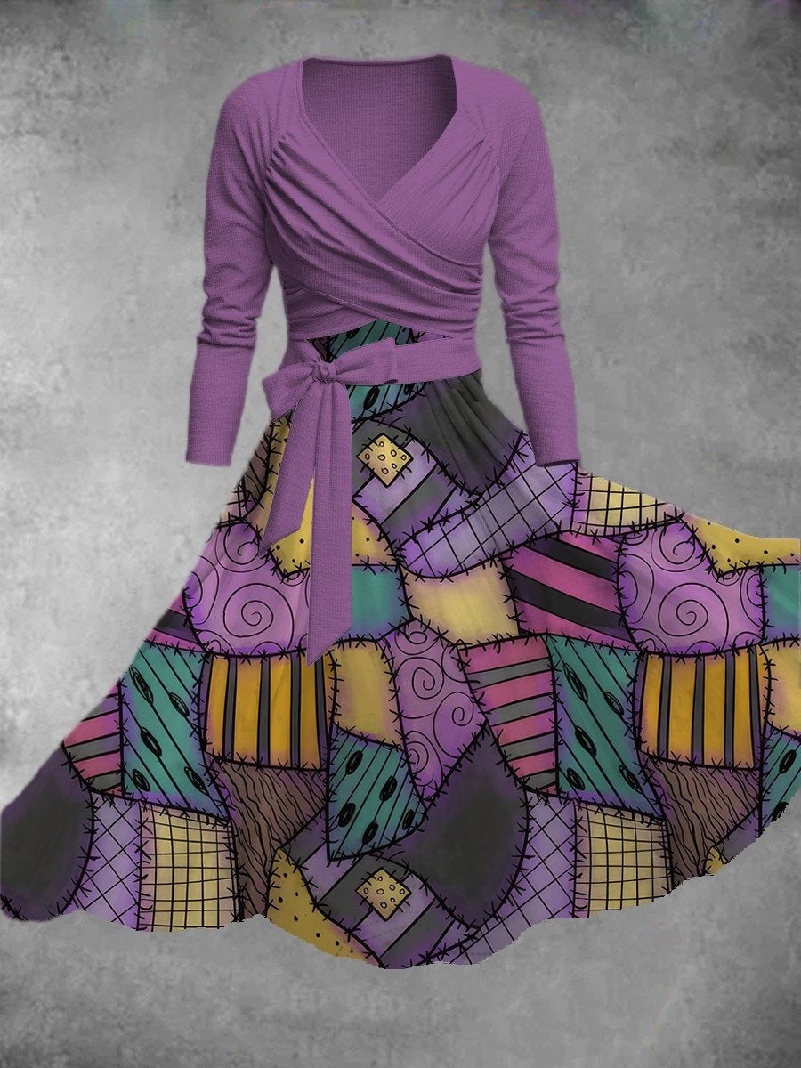 Halloween Nightmare Two Piece Dress Halloween Retro Costumes Scary Dress Gifts For Mom Halloween Nightmare Two Piece Dress Halloween Retro Costumes Scary Dress Gifts For Mom