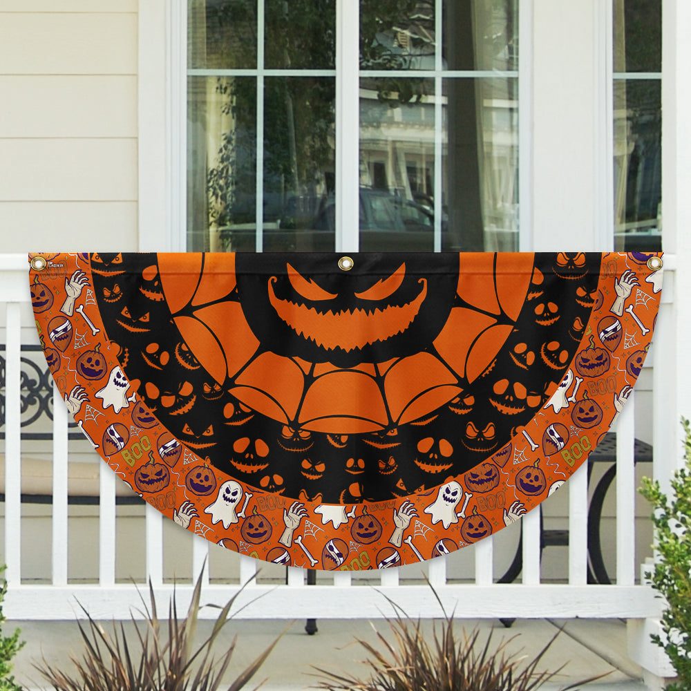 Halloween Non Pleated Fan Flag
