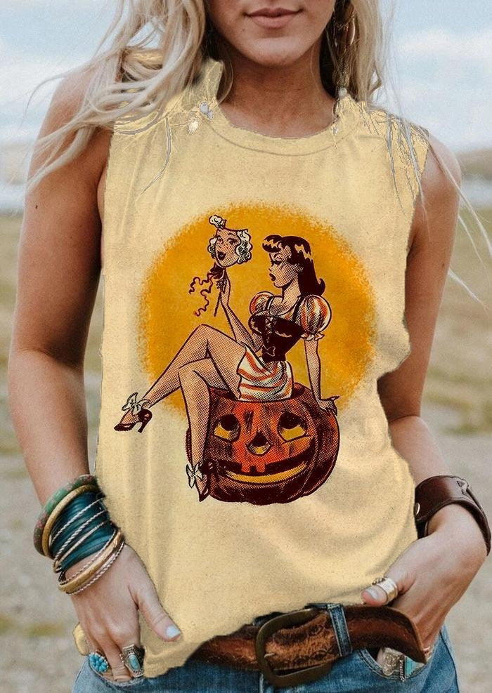 Halloween Pinup Girl Tank Top Halloween Tops Womens Spooky Vintage Clothing Gifts For Wife Halloween Pinup Girl Tank Top Halloween Tops Womens Spooky Vintage Clothing Gifts For Wife