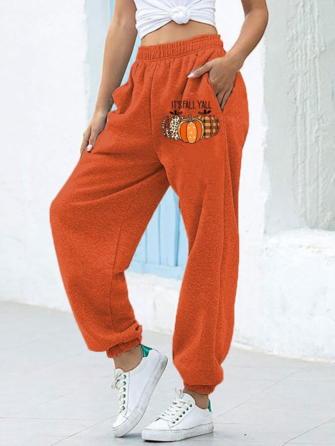 Halloween Pumpkin Sweatpants Holiday Clothing Unique Presents For Teens