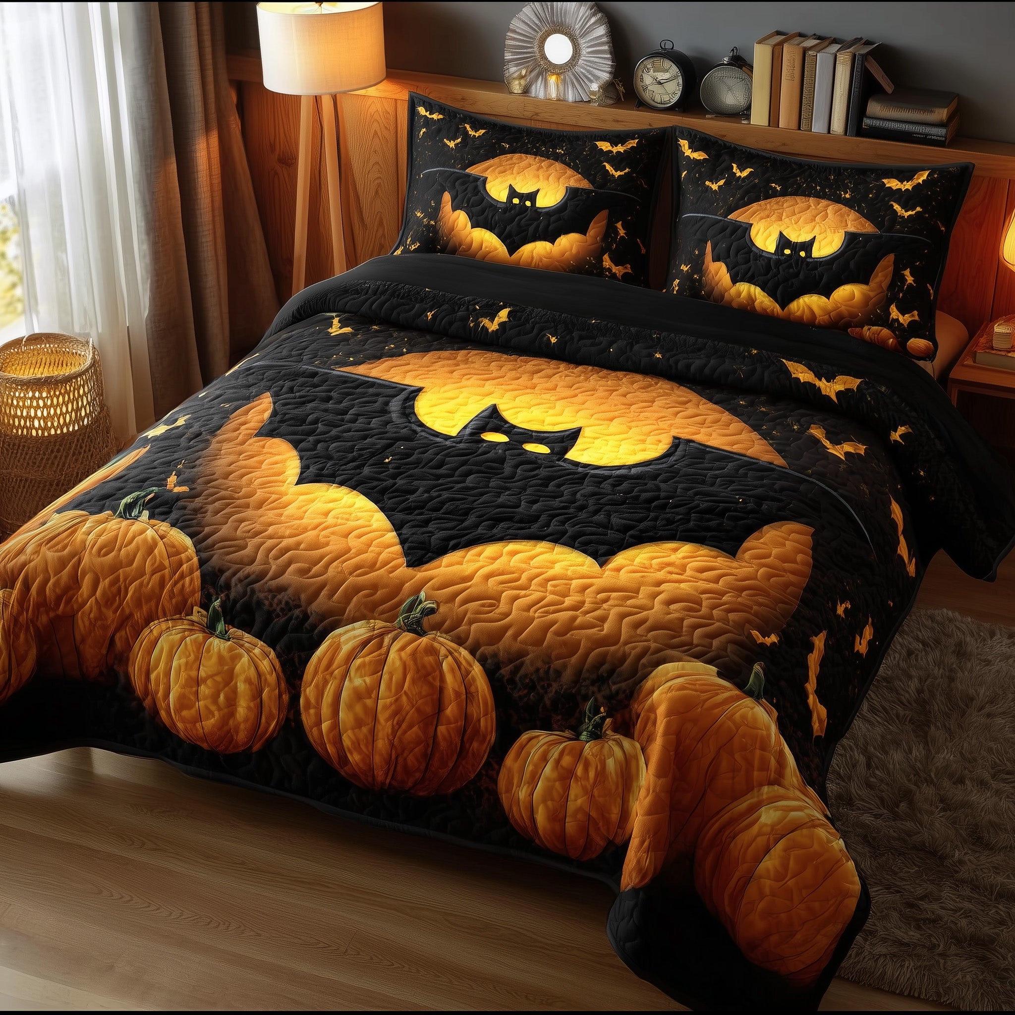 Halloween Quilted Bedding Set Anniversary Gift