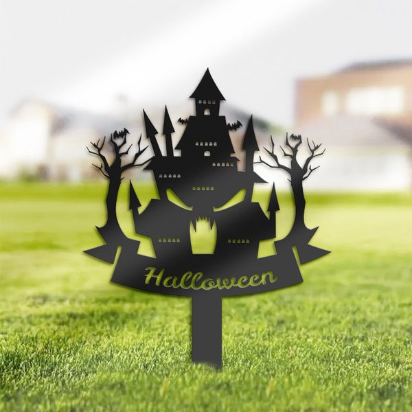 Halloween Scary House Metal Yard Signs Outdoor Decoration Halloween Present Ideas