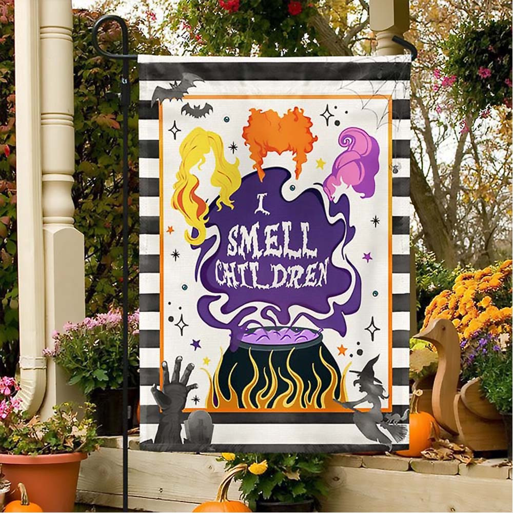 Halloween Three Witches I Smell Children Flag Pefect Gift For Kids on Halloween Day