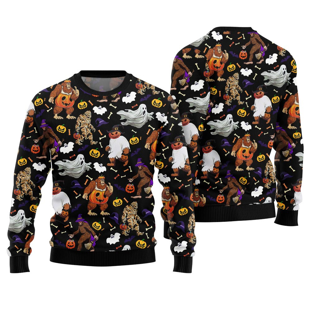 Halloween Ugly Holiday Sweater Black Festive Sweatshirt for Christmas Celebrations