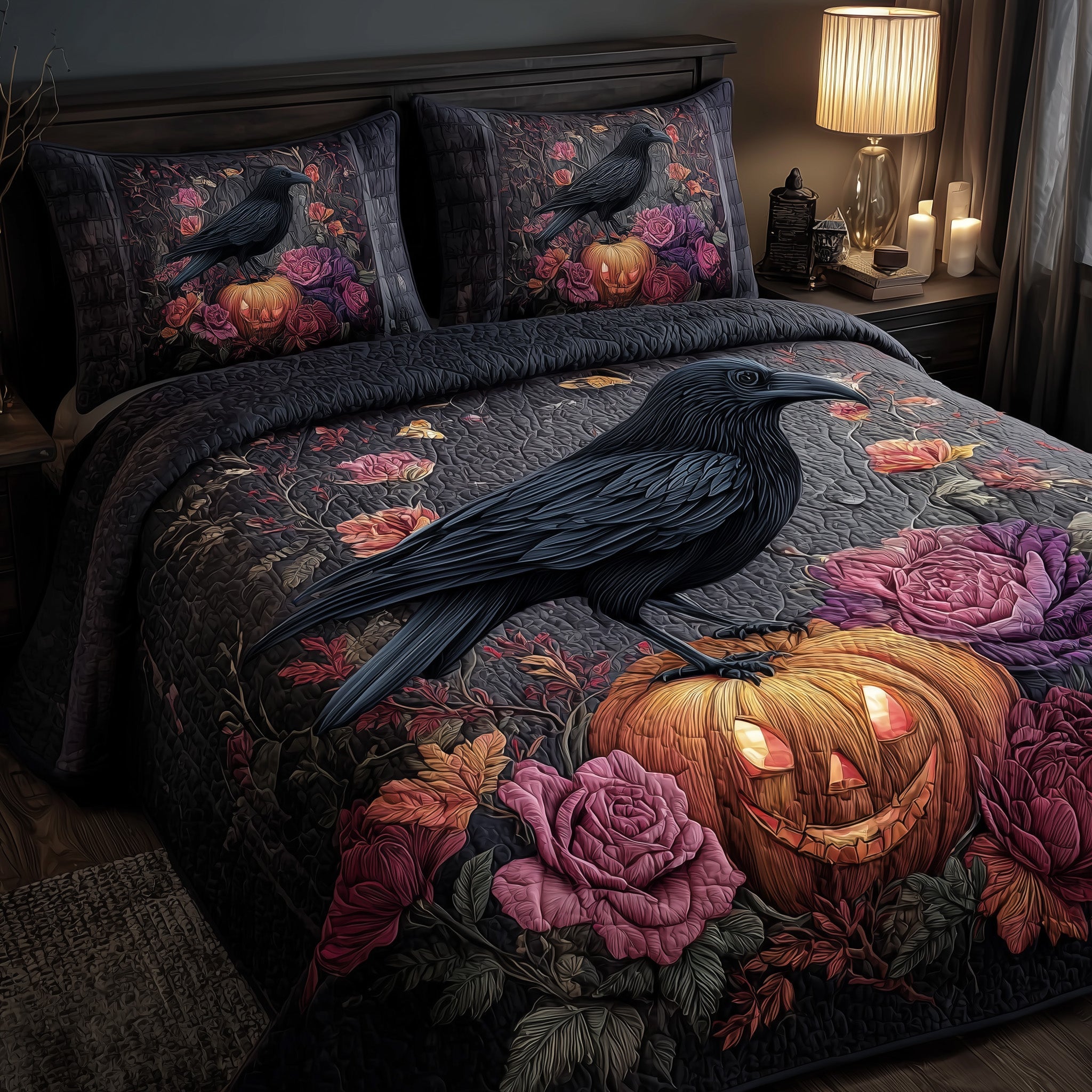 Halloween Vibe Quilted Bedding Set All-Season