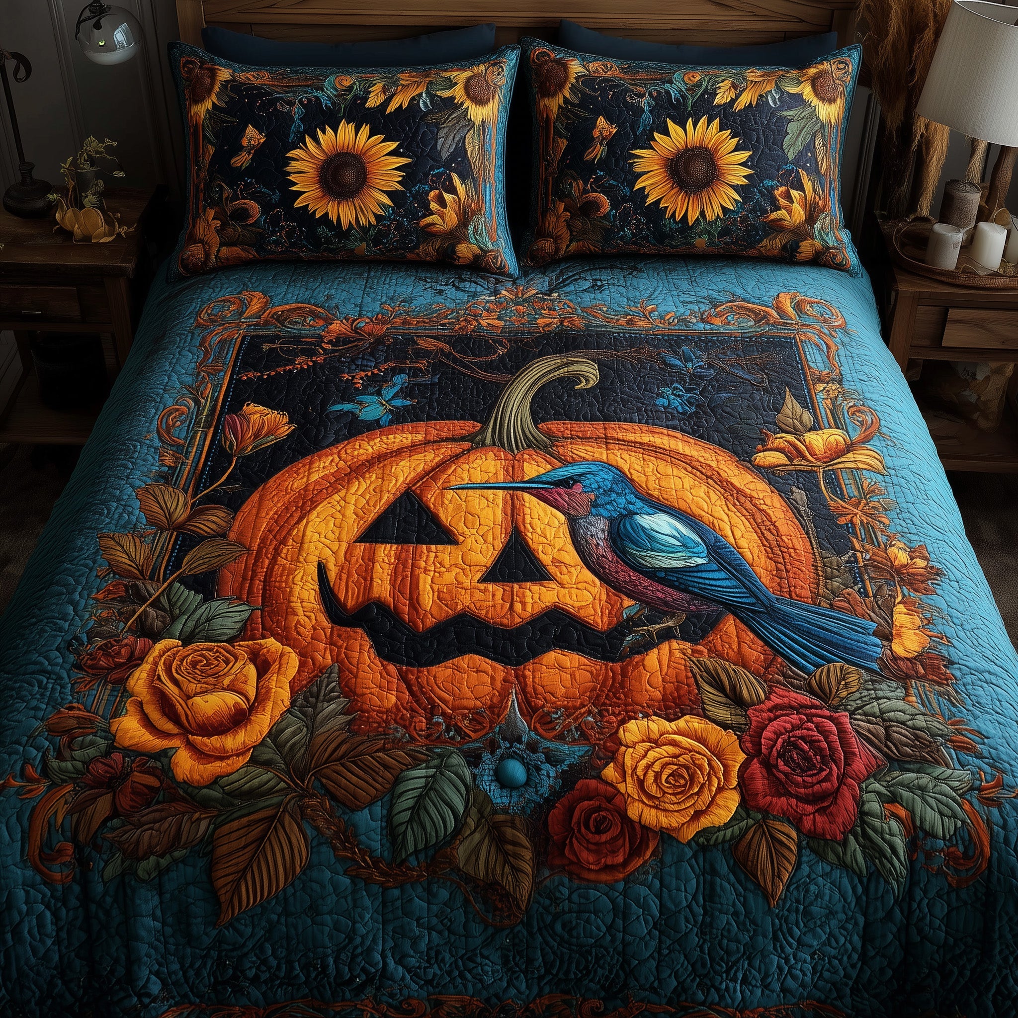 Halloween Vibe Quilted Bedding Set Durable And Long-lasting