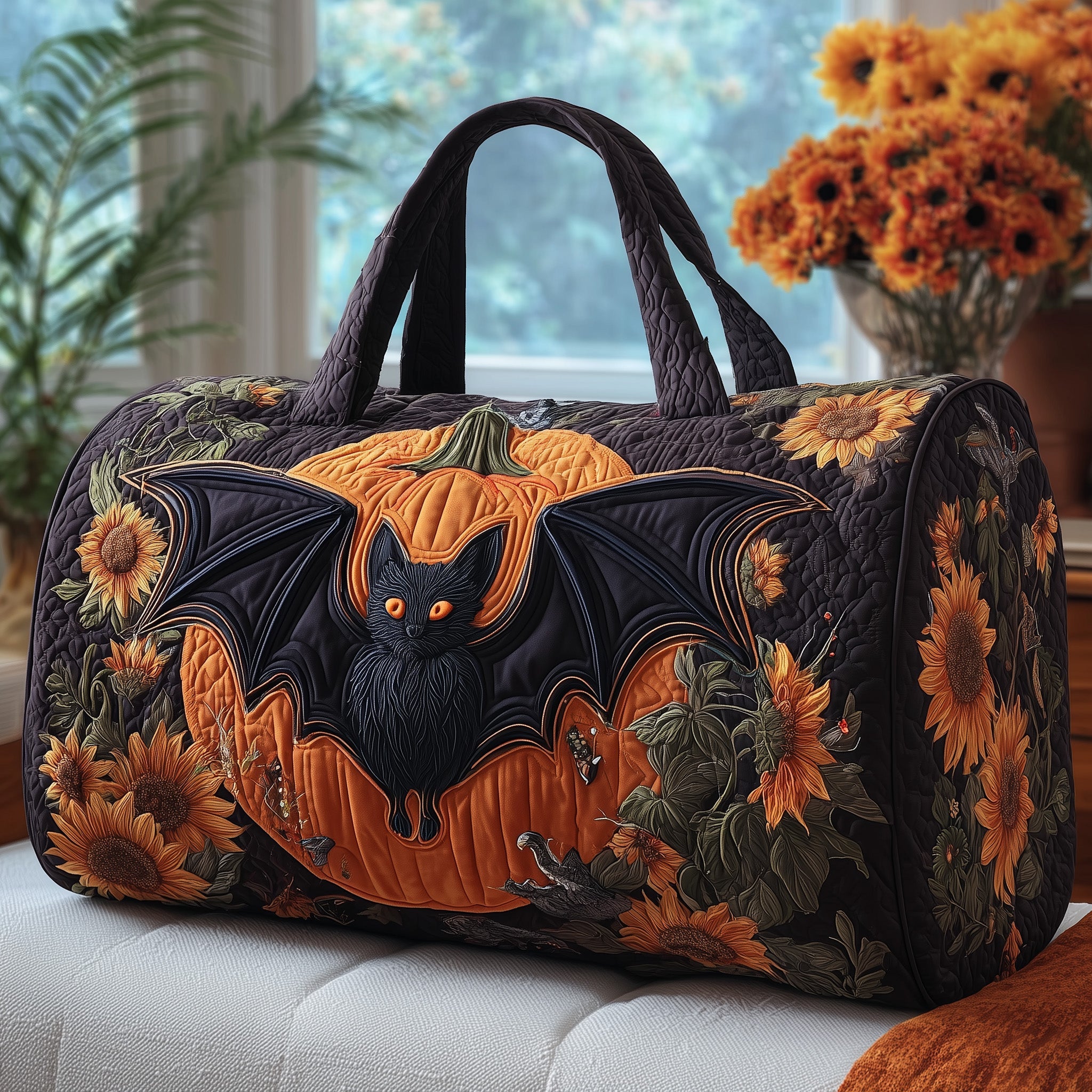 Halloween Wings Quilted Duffle Bag Gift For Friends