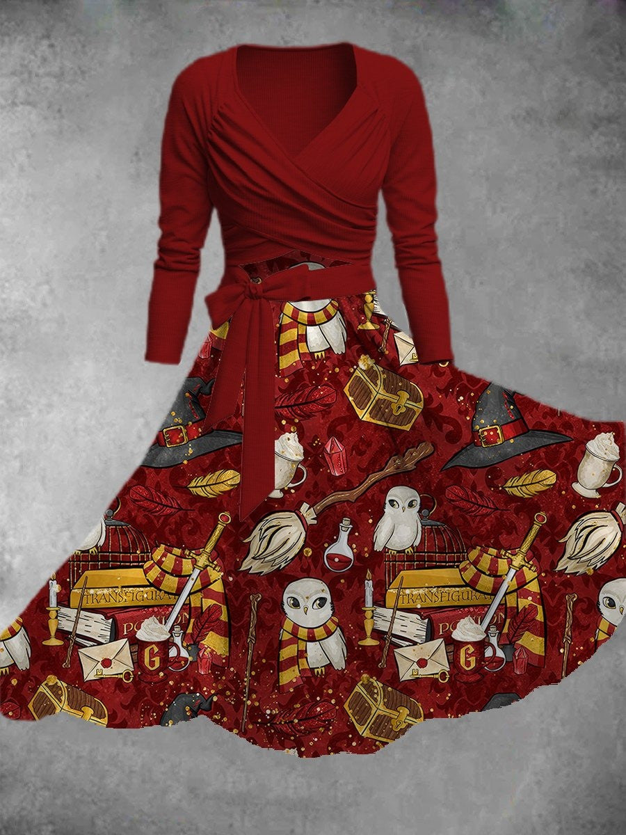 Halloween Wizard Two Piece Dress Horror Scary Halloween Clothing Women Spooky Dress