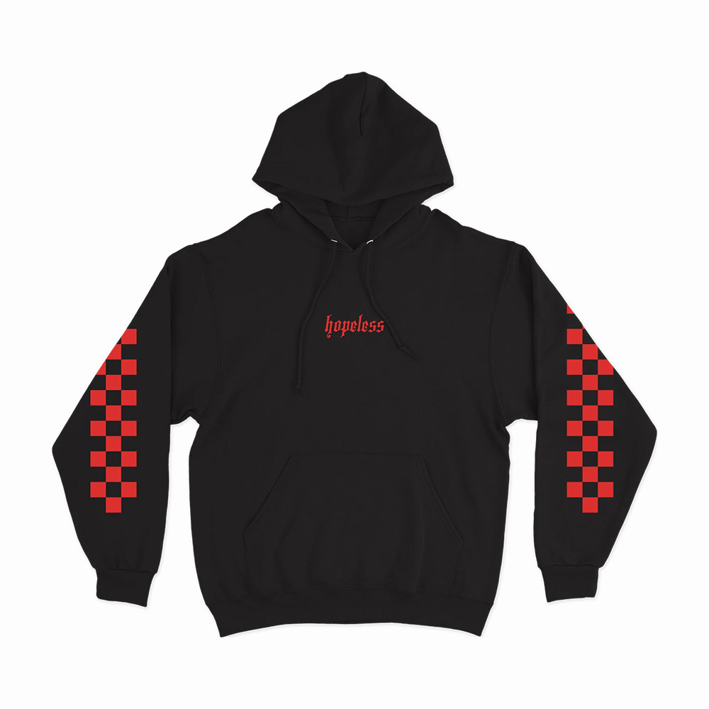 Halsey Hopeless Fountain Kingdom HFK Hoodie Racing Checkered Sleeve Apparel Gift For Fans