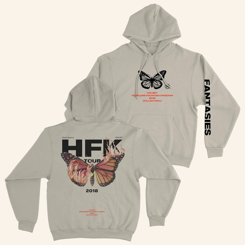 Halsey Merch Butterfly Fantasy Hoodie Music Lover Gift Ideas For Her Halsey Merch Butterfly Fantasy Hoodie Music Lover Gift Ideas For Her