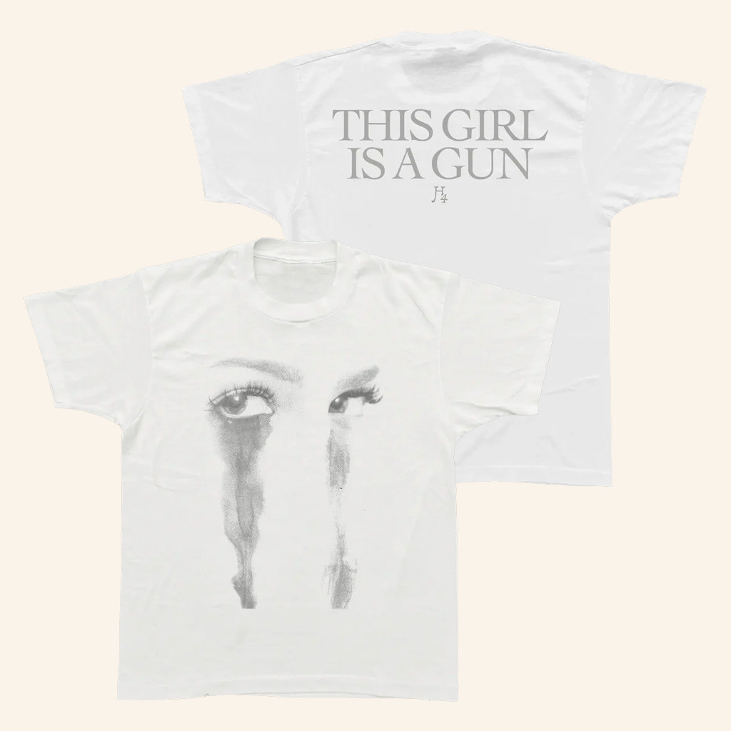Halsey Merch Sad Eyes T-Shirt This Girl Is A Gun Shirt Christmas Presents For Girlfriend