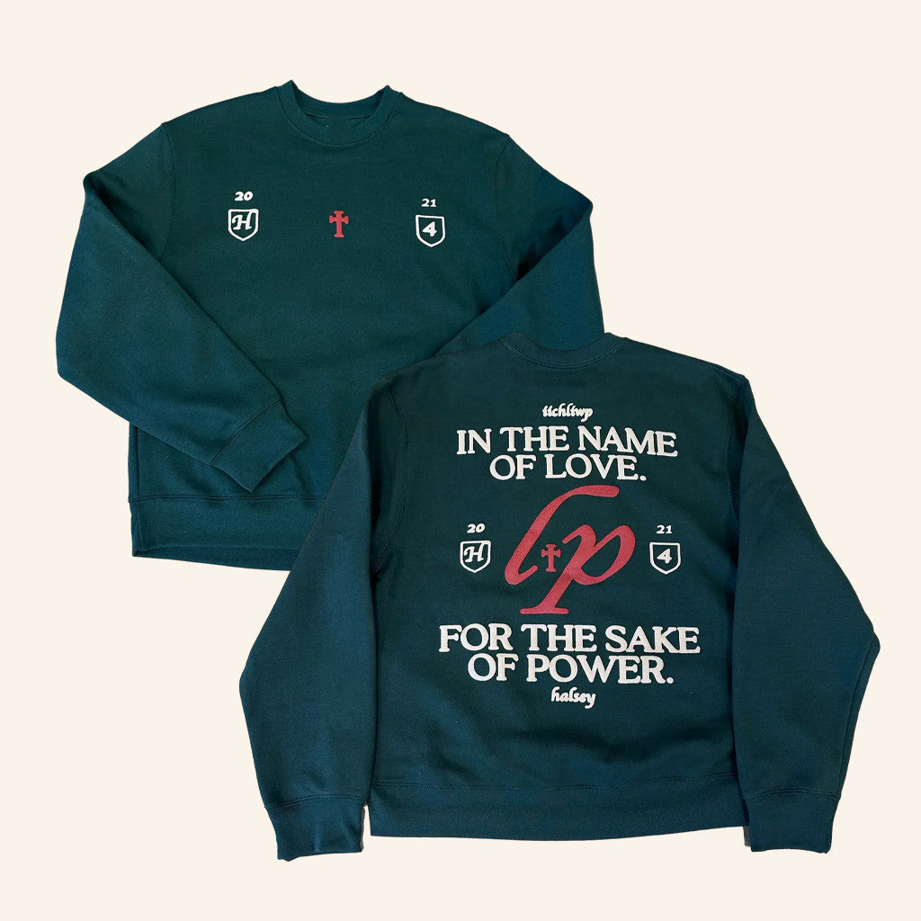 Halsey Merch Tour 2025 In The Name Of Love Crewneck Sweatshirt Gifts For Her Halsey Merch Tour 2025 In The Name Of Love Crewneck Sweatshirt Gifts For Her