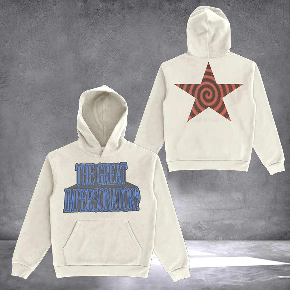 Halsey Tour Merch Hoodie The Great Impersonator Off White Hooded Sweatshirt Fan Apparel