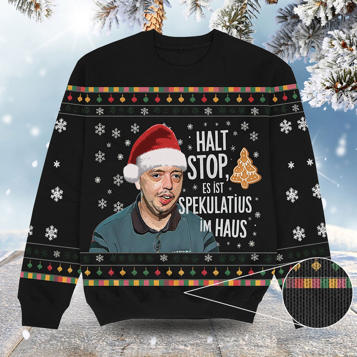 Halt Stop Christmas Ugly Sweater Merry Xmas Clothes Christmas Gift Ideas For Siblings