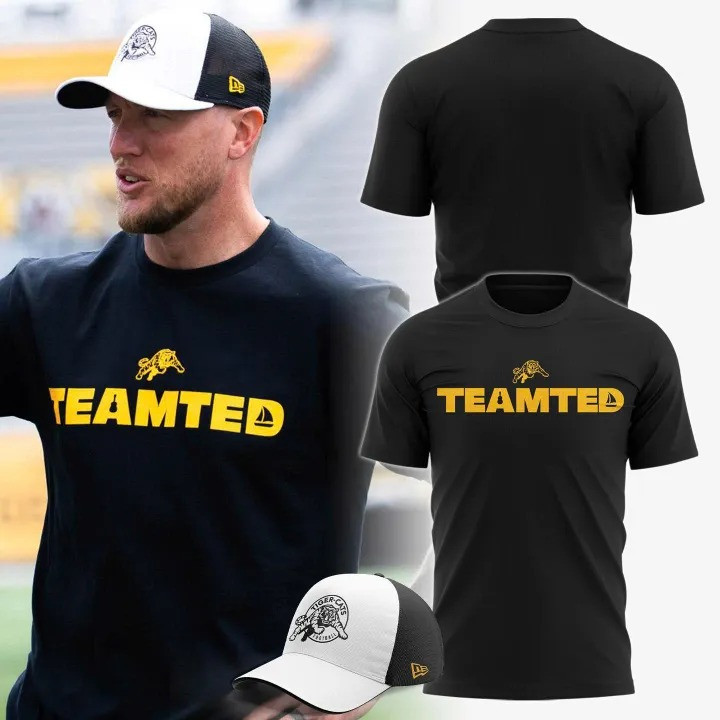 Hamilton Tiger-Cats x TeamTed T-Shirt Football Fan Merch Apparel For Men