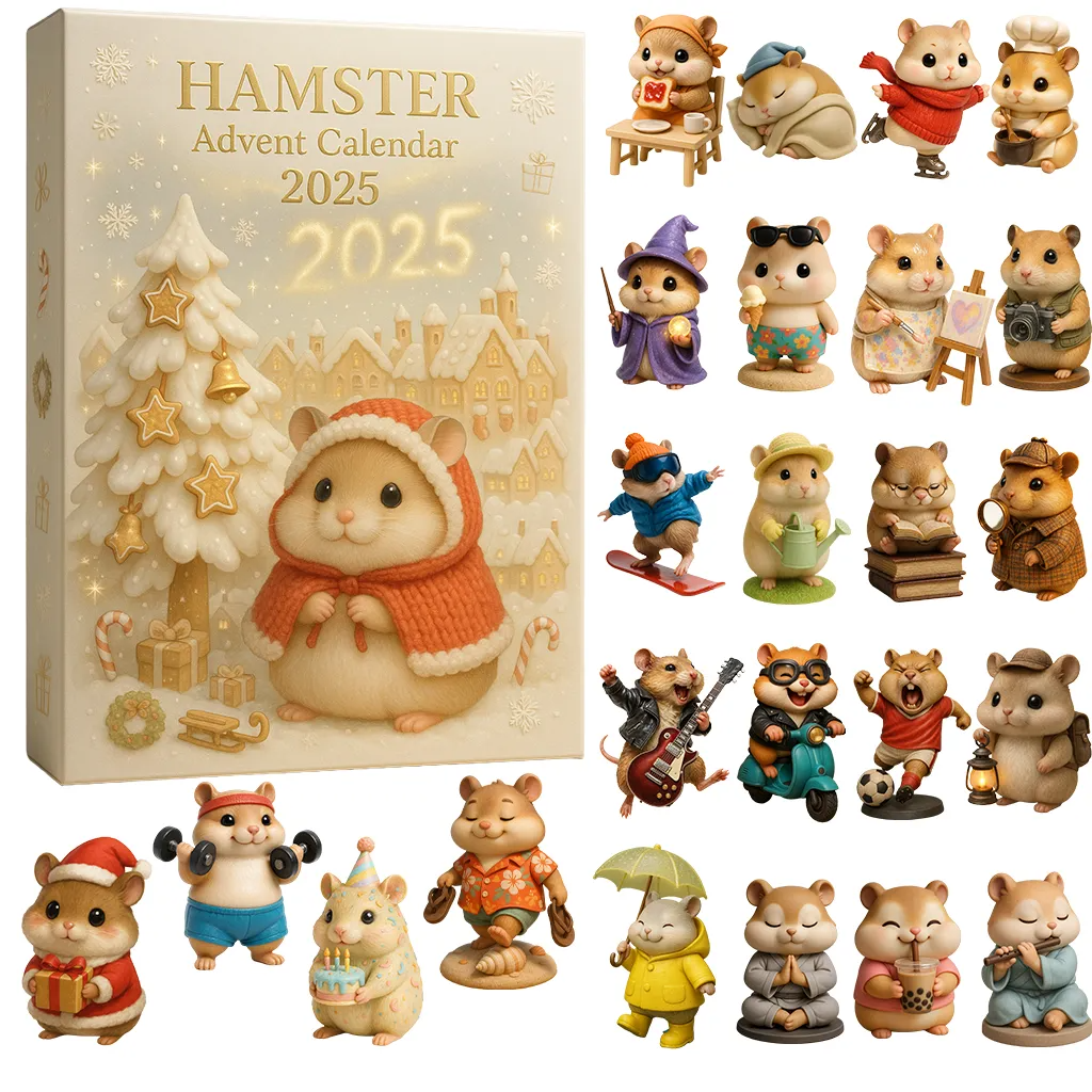 Hamster Life Ornament Advent Calendar 2025 Christmas Eve Countdown Gifts For Hamster Owners