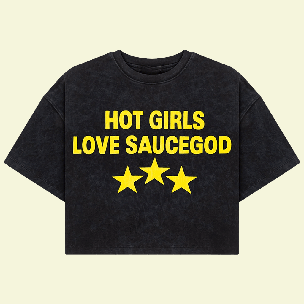 Hamza Merch Hot Girl Love Saugegod Cropped T-Shirt Birthday Gift Ideas For Her