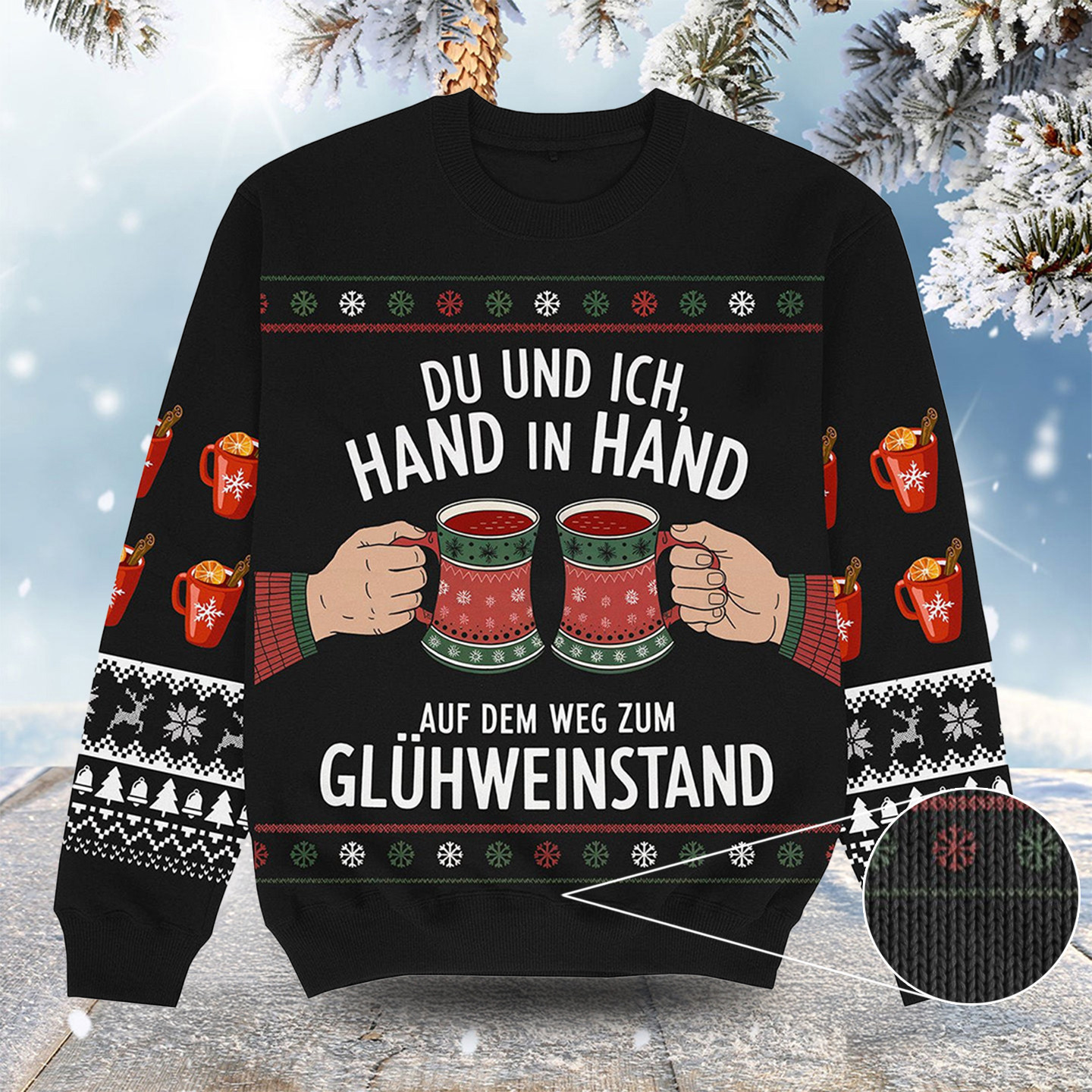 Hand In Hand Christmas Ugly Sweater Merry Xmas Clothing Christmas Gifts For Older Brother