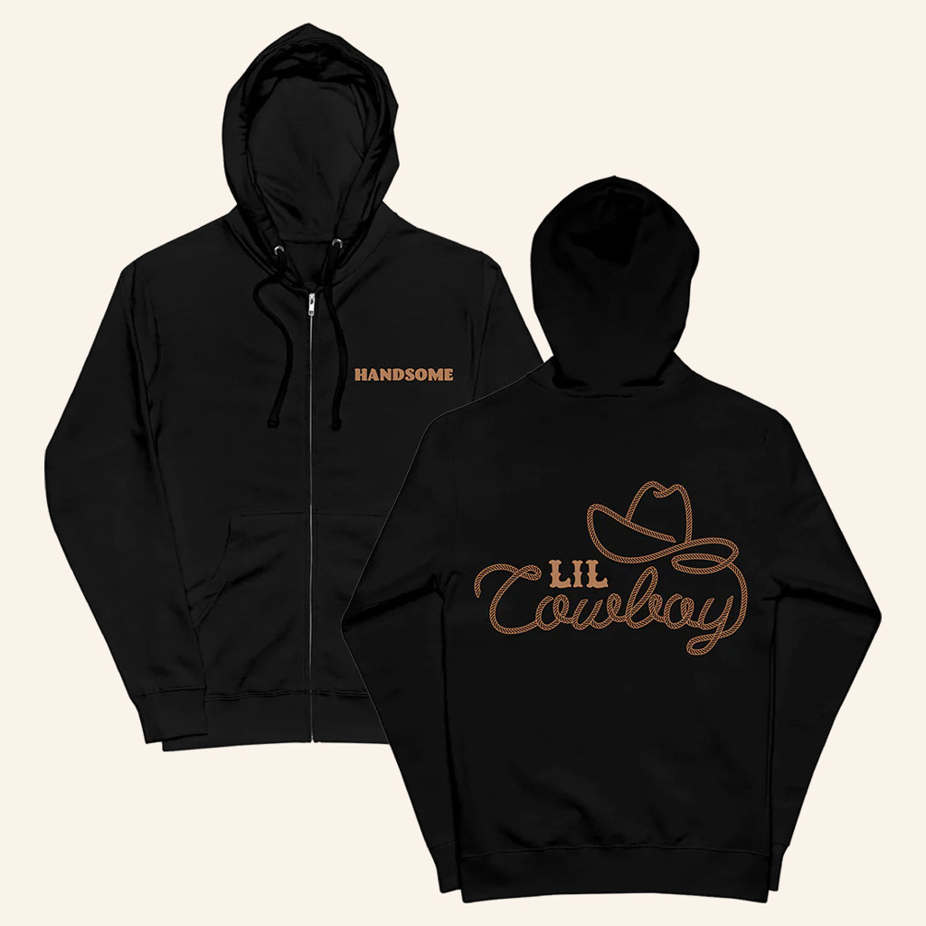 Handsome Podcast Merch Lil Cowboy Zip Hoodie Christmas Gifts For Husband Handsome Podcast Merch Lil Cowboy Zip Hoodie Christmas Gifts For Husband