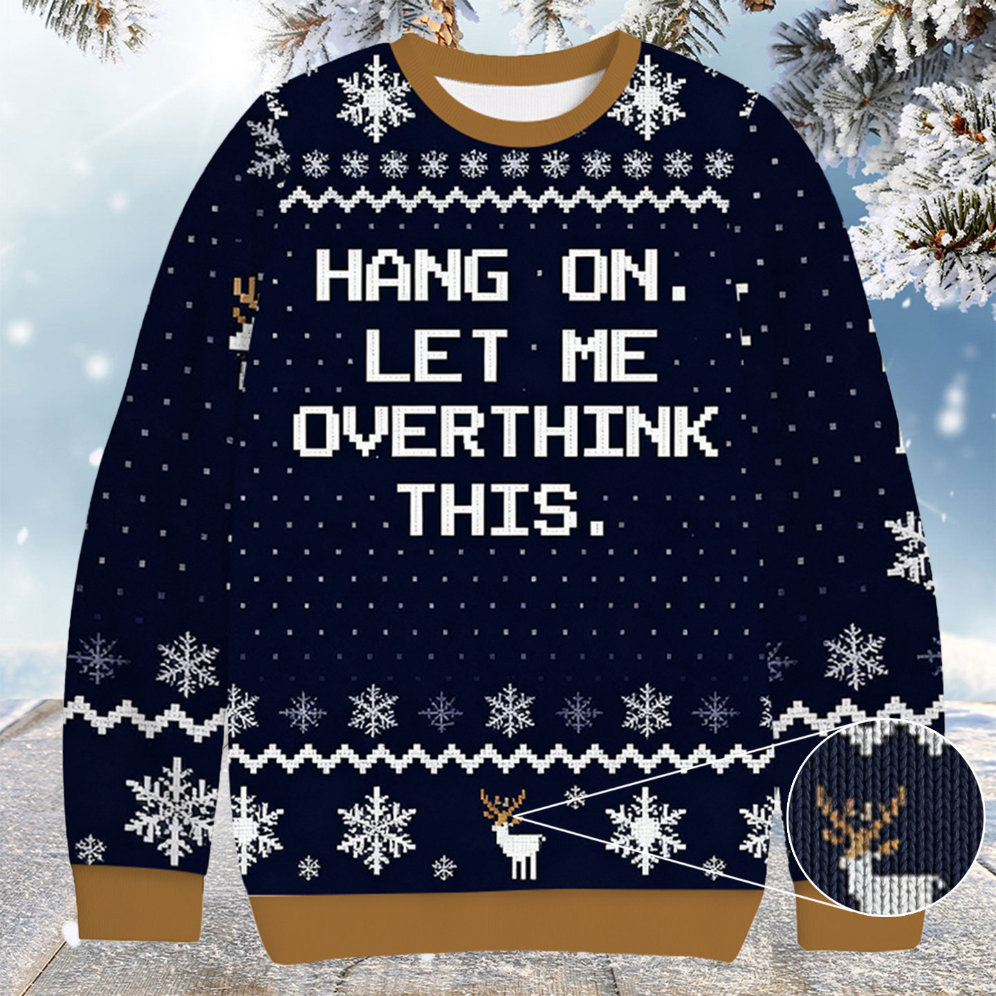 Hang On Let Me Overthink Christmas Ugly Sweater Brother In Law Christmas Ideas